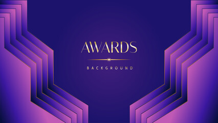Pink blue purple golden royal awards graphics background. Lines growing elegant shine spark. Luxury premium corporate abstract design template. Banner certificate dynamic shape.