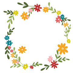 Floral wreath illustration