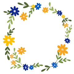 Floral wreath illustration