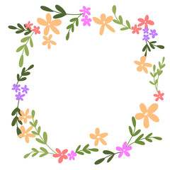 Floral wreath illustration