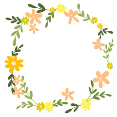 Floral wreath illustration