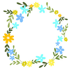 Obraz na płótnie Canvas Floral wreath illustration