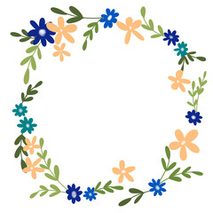 Floral wreath illustration