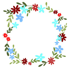Fototapeta premium Floral wreath illustration