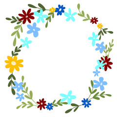 Obraz premium Floral wreath illustration