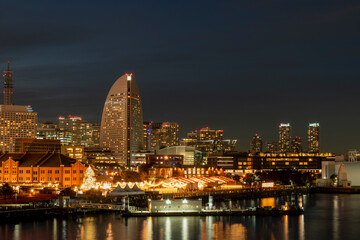 Obraz premium 横浜 みなとみらいの夜景