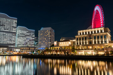横浜　みなとみらいの夜景