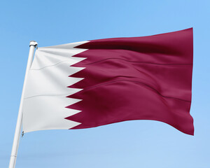 Naklejka na ściany i meble FLAG OF THE COUNTRY OF QATAR