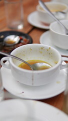 an empty bowl after breakfast
