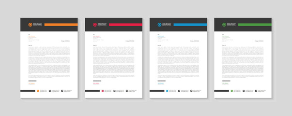 Fototapeta premium Vector modern corporate business letterhead template design