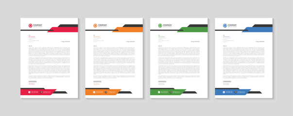 Vector modern corporate business letterhead template design