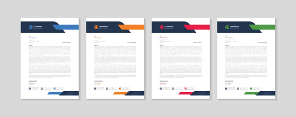 Vector modern corporate business letterhead template design