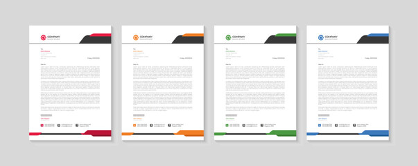Vector modern corporate business letterhead template design