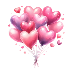 Fotobehang heart shaped balloons, valentine day, valentine balloon, valentine clipart © Tuzki