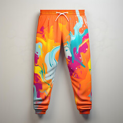 sportswear pants, colorful background