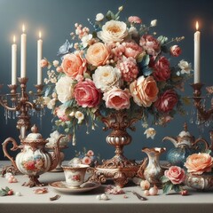 the romance with the rich and sentimental style of rococo