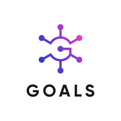 G Monogram Line circular Technology Logo Design