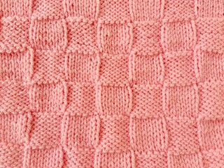 メリヤス編みとガーター編みの模様編み