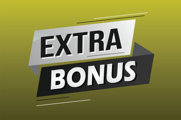 extra bonus word concept vector illustration with lines 3d style for social media landing page, template, ui, web, mobile app, poster, banner, flyer, background, gift card, coupon, label, wallpaper	
