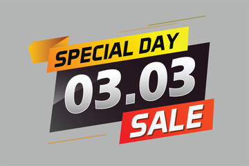 special day 03 03 word concept vector illustration with megaphone and 3d style, landing page, template, ui, web, mobile app, poster, banner, flyer, background, gift card, coupon, label, wallpaper	
