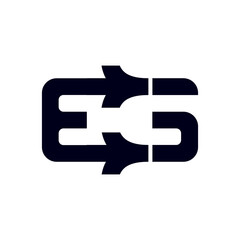Letter E G Arrow Logo