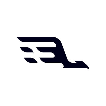 Letter E Eagle Logo
