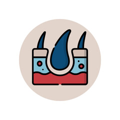 illustration of medical set icons such as body anatomy