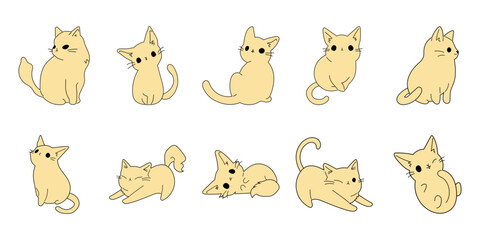 Cat Doodle Sticker Set