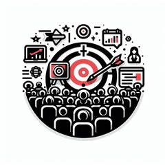 Obraz premium Illustration for audience target. ai generate