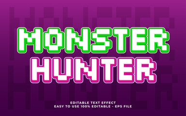 monster hunter 3d text effect, editable text for template headline