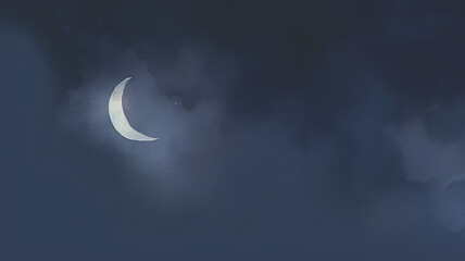 Obraz na płótnie Canvas moon night