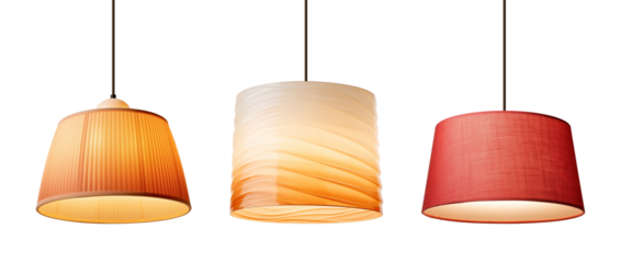 Modern Ceiling Pendant Lamp Isolated on Transparent Background
