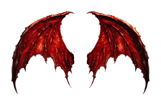 Demon Wings Isolated on Transparent Background
