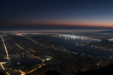 view of the city of night