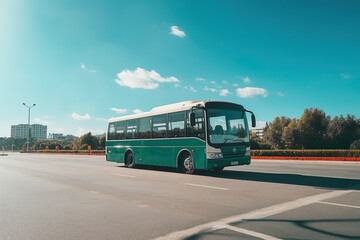 Fototapeta premium 街を走るバスのイメージ01