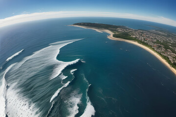 Fototapeta premium aerial view of the sea