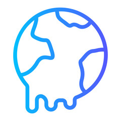 global warming gradient icon