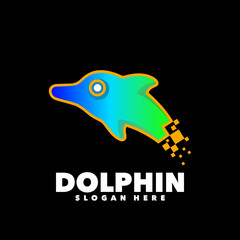 Dolphin gradient logo for company