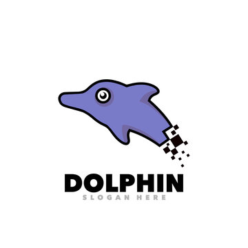 dolphin vector logo design