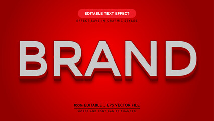  editable 3d text effect style. brand text effect, vector illustration