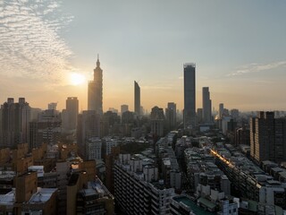 Fototapeta premium City skyline of Taipei.