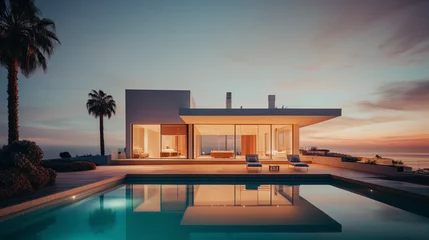 Fotobehang this house is a Modern marvel , generative ai © Adolfo Perez Design
