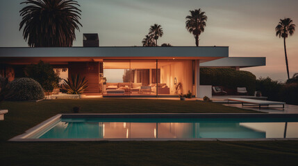Ocean Oasis: Stylish Living in California, generative ai - Powered by Adobe