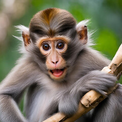 Obraz premium portrait of a macaque