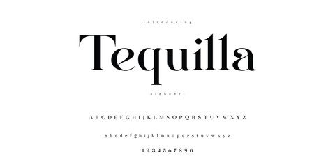 Tequilla Elegant Serif Font Typeface Alphabet

