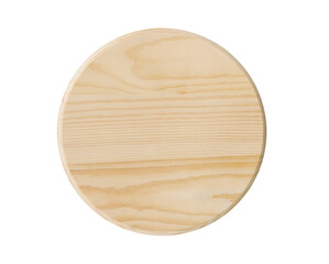 Blank wood circle with natural grain for woodworking or sign - 690846454
