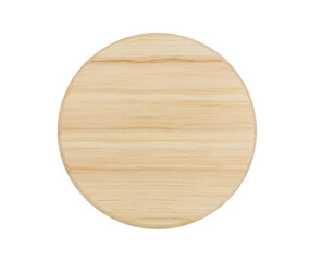 Blank wood circle with natural grain for woodworking or sign - 690846455