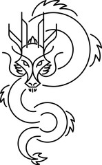 Chinese New Year 2024 with dragon cartoon