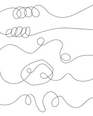 set of minimalist line art style vector eps 10