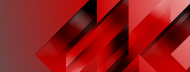 Obraz premium Triangles, lines and round shapes - dynamic geometric abstract background. Visual symphony of shapes and lines design for wallpaper, banner, background, landing page, wall art, invitation, prints